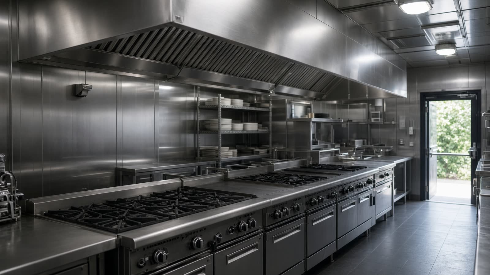 Commercial kitchen exhaust hood